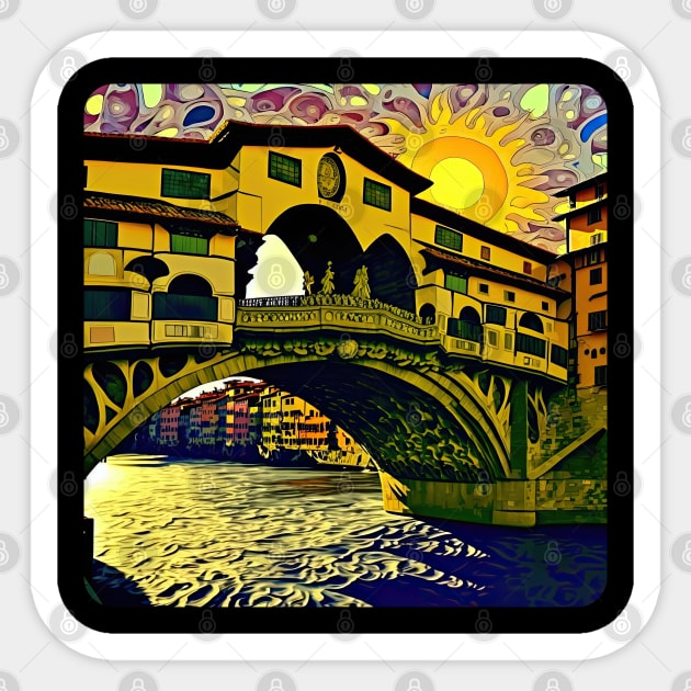 Florence, Italy v2 (no text) Sticker by AI-datamancer